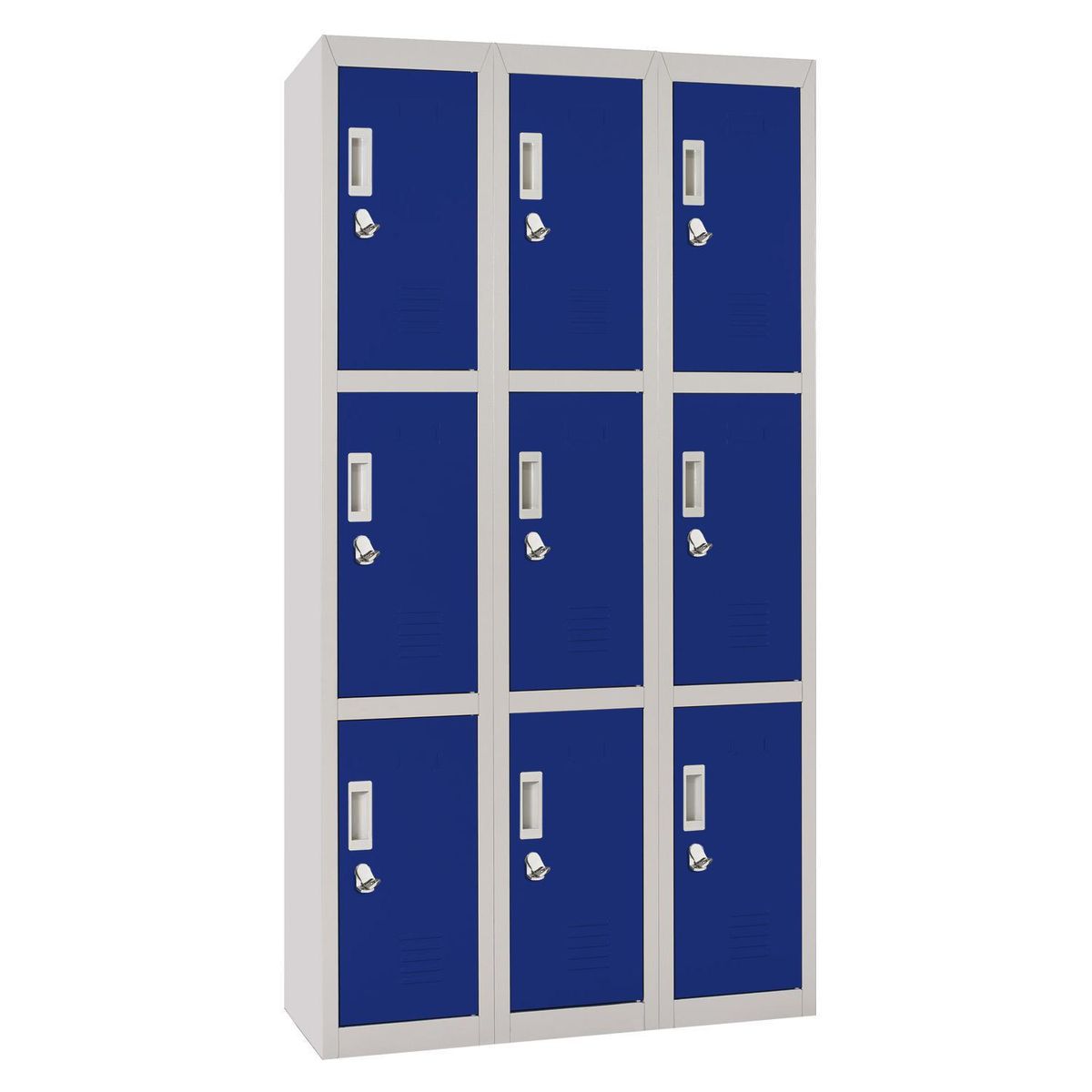 MALETEK - Locker Officelock 3 Cuerpos 9 Puerta(s) 83x166x53 cm Azul
