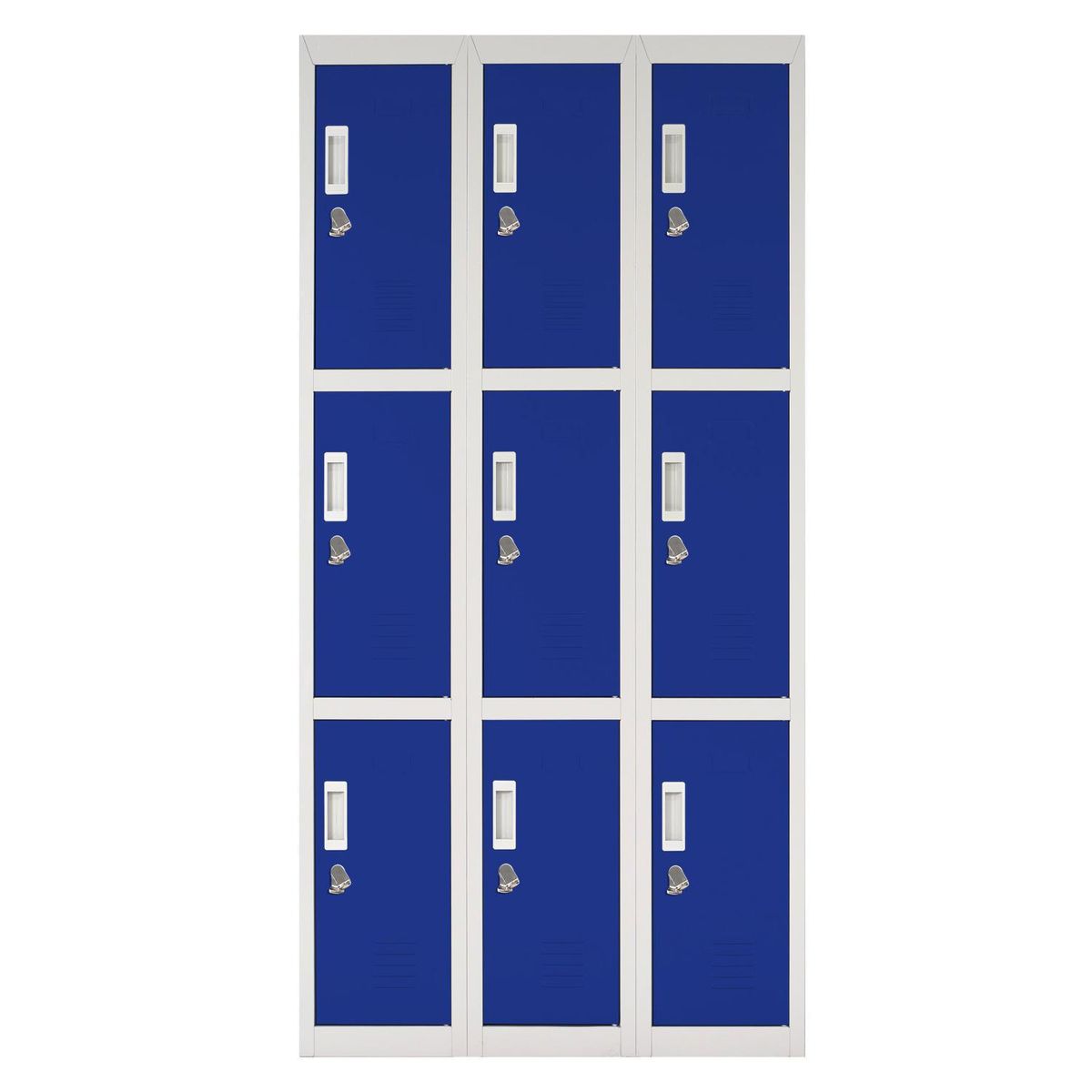MALETEK - Locker Officelock 3 Cuerpos 9 Puerta(s) 83x166x53 cm Azul