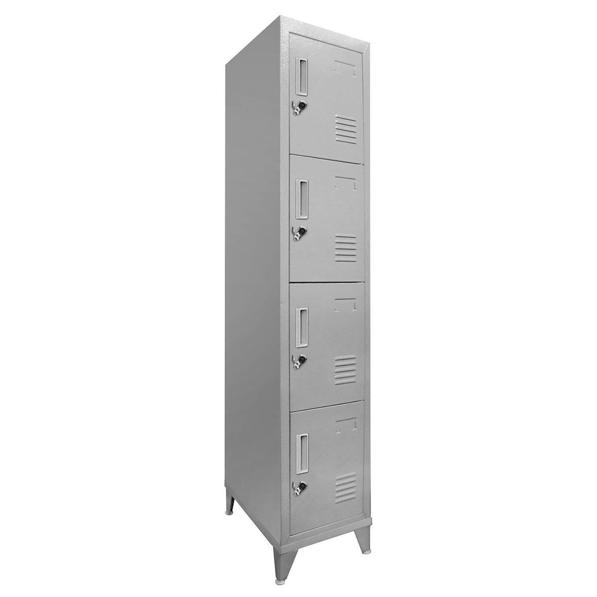 MALETEK - Locker Metálico 1 Cuerpo 4 Puerta(s) 29x166x48 cm Gris