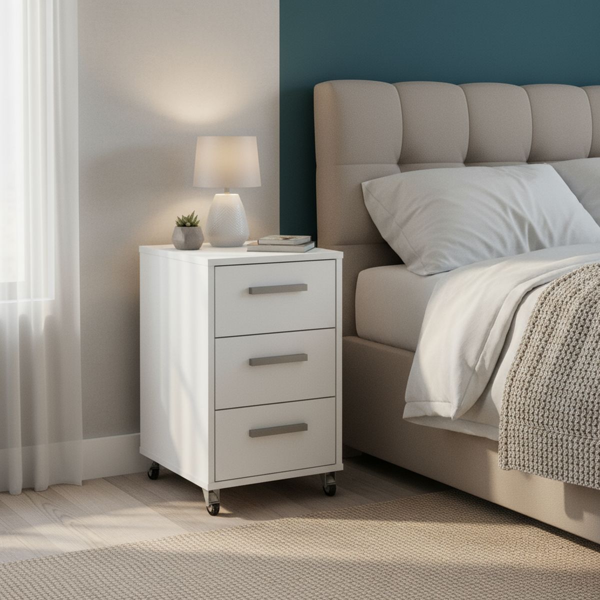 HOGA - Cajonera 3 Cajón(es) Tokio 35x57x40 cm Blanco