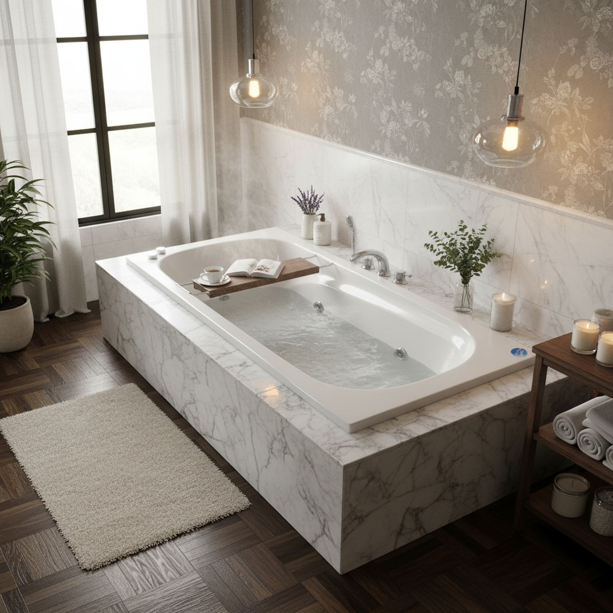 NORGLAS - Tina de hidromasaje 150cm x 70cm norglas olimpo 5 jets izquierda