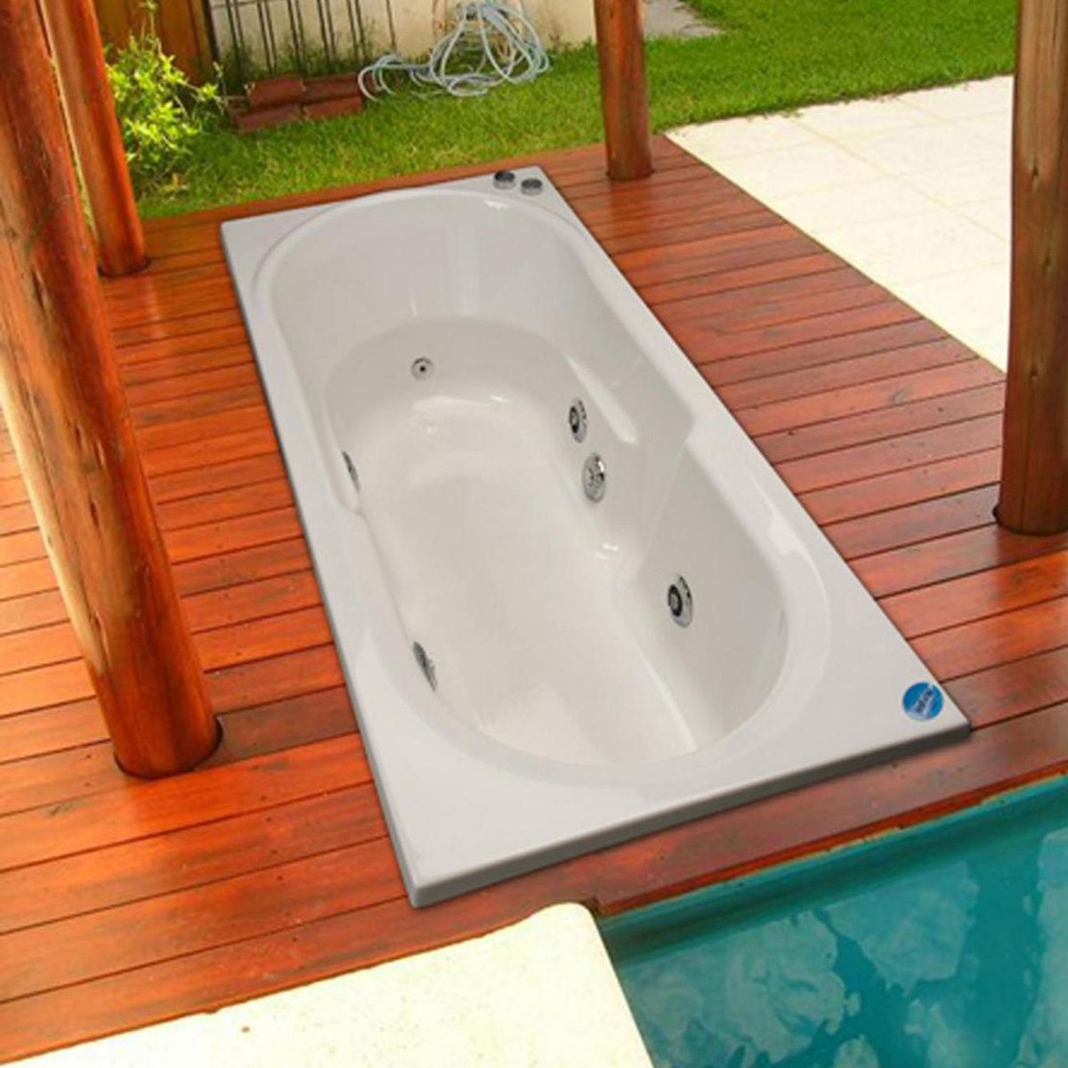 NORGLAS - Tina 160cm x 70cm  hidromasaje Jios 5 jets izquierda norglas