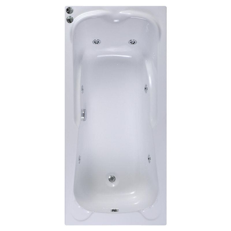 NORGLAS - Tina 150cm x 70cm  hidromasaje Larisa 6 jets derecha norglas