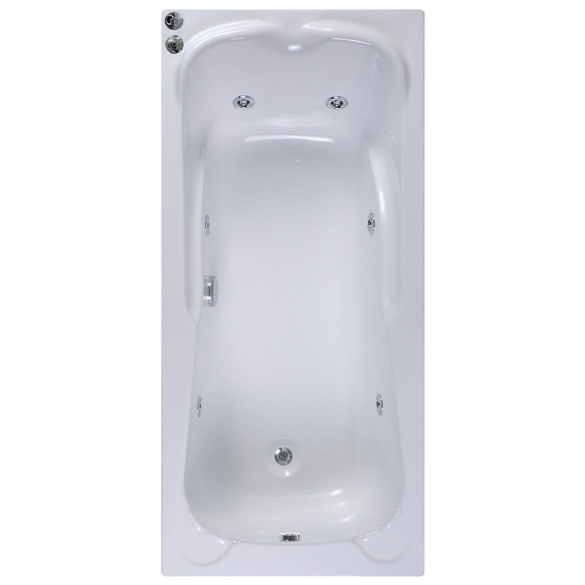 NORGLAS - Tina 170cm x 70cm  hidromasaje Larisa 6 jets izquierda norglas