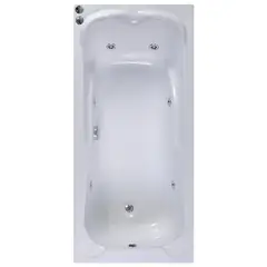 NORGLAS - Tina 170cm x 70cm  hidromasaje Larisa 6 jets izquierda