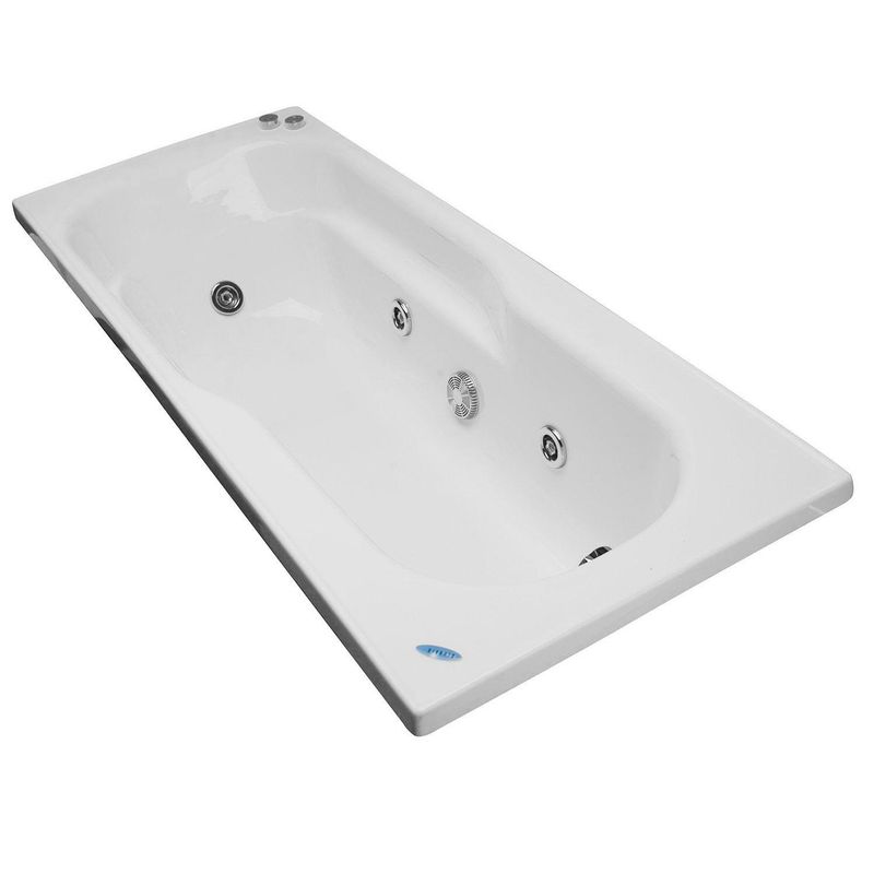 NORGLAS - Tina 170cm x 70cm  hidromasaje Logic 5 jets derecha norglas