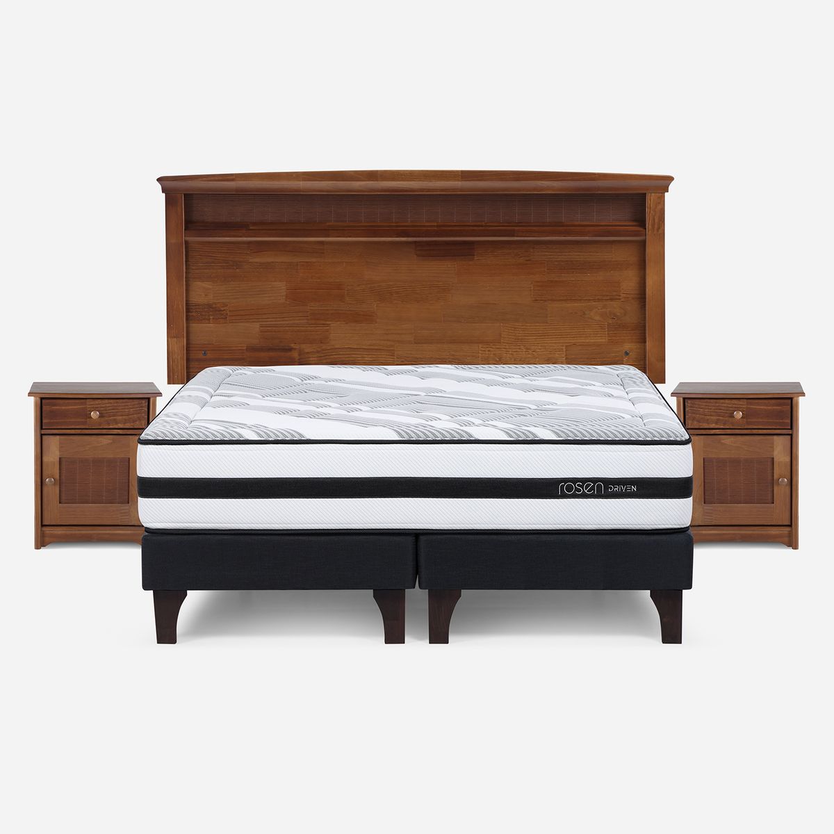 ROSEN - Cama 2 plazas Europea Driven Blanco