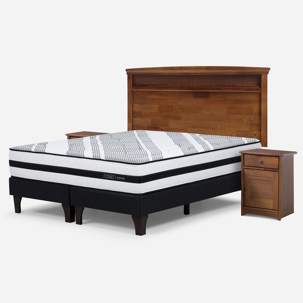 ROSEN - Cama 2 plazas Europea Driven Blanco