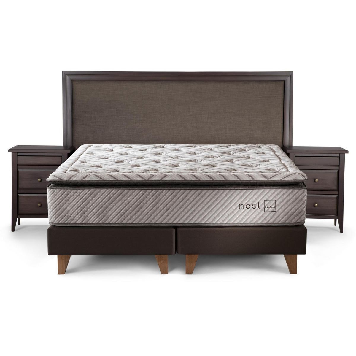 ROSEN - Cama King Europea Nest Blanco