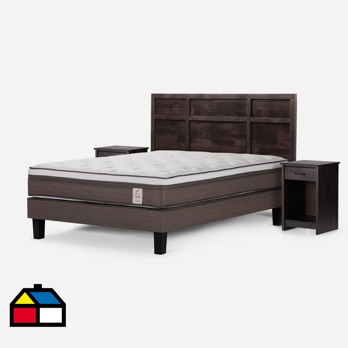 ROSEN - Cama 2 Plazas Europea New Style 6 Blanco