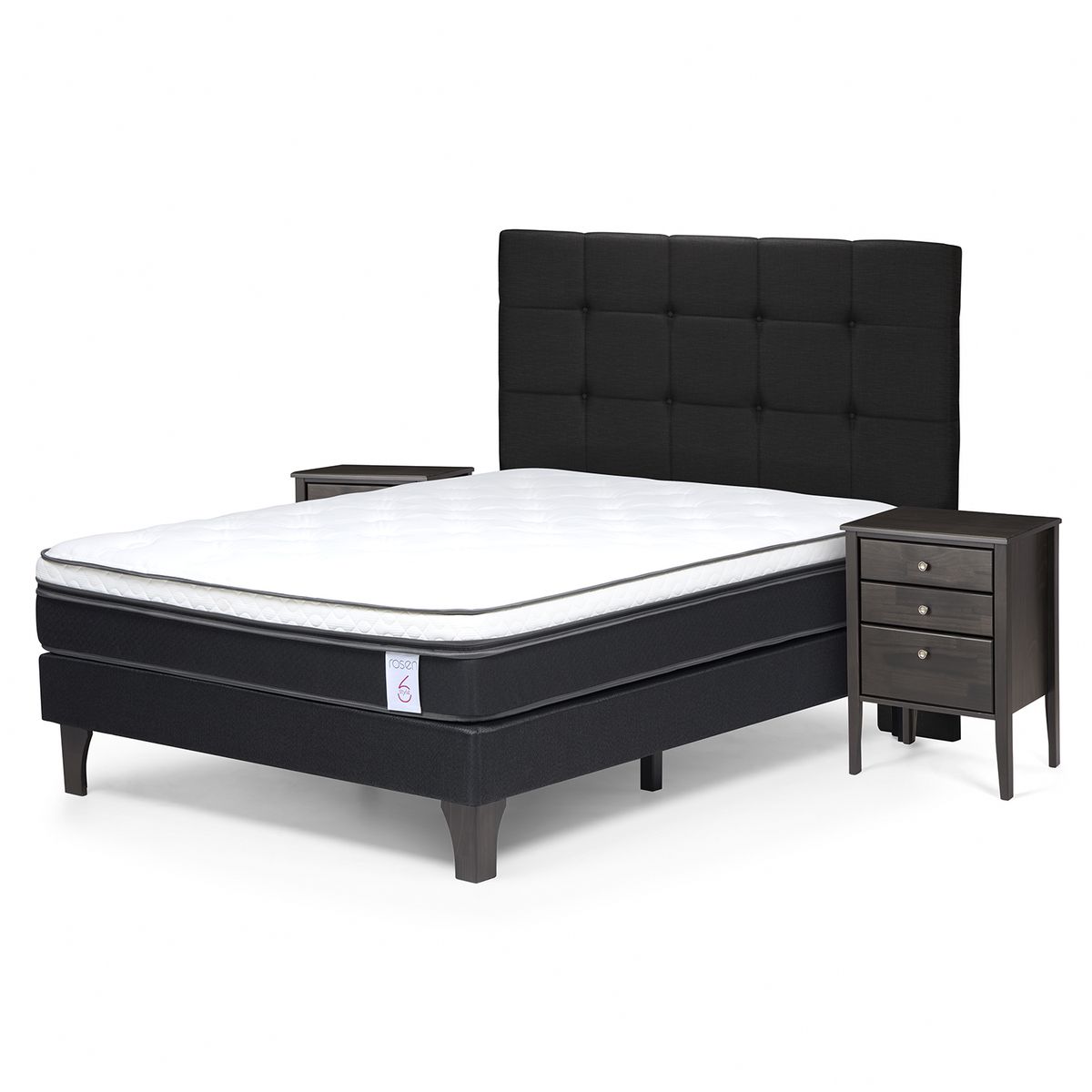 ROSEN - Cama 2 plazas Europea New Style 6 Blanco
