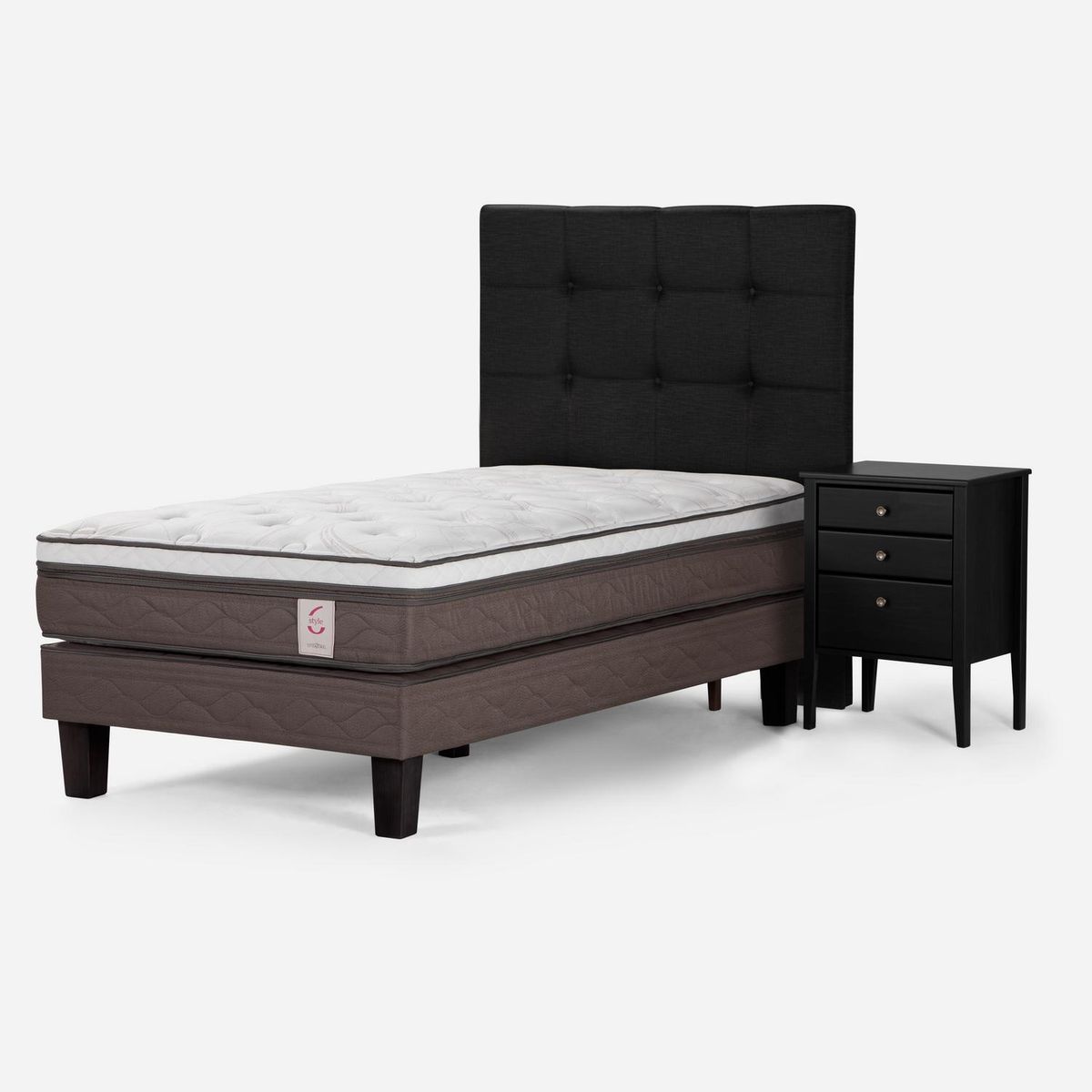 ROSEN - Cama 1.5 plazas Europea New Style 6 Blanco