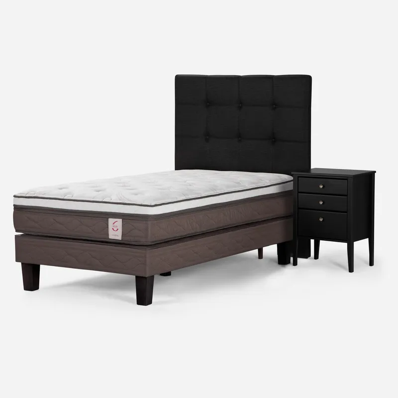 ROSEN - Cama 1.5 Plazas Europea New Style 6 Blanco