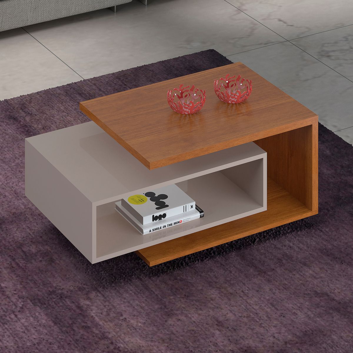 DI PORETTI - Mesa de centro Diva Café 51.5x88x37 cm