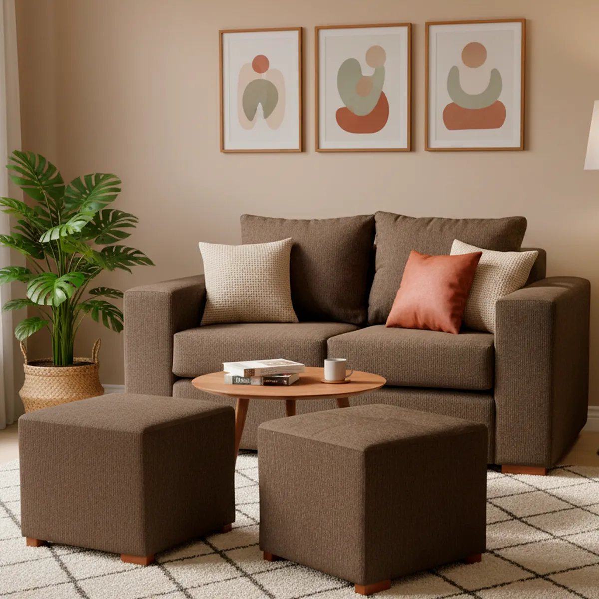 DKORA - Living City 2 Cuerpos+2 Pouf Calipso