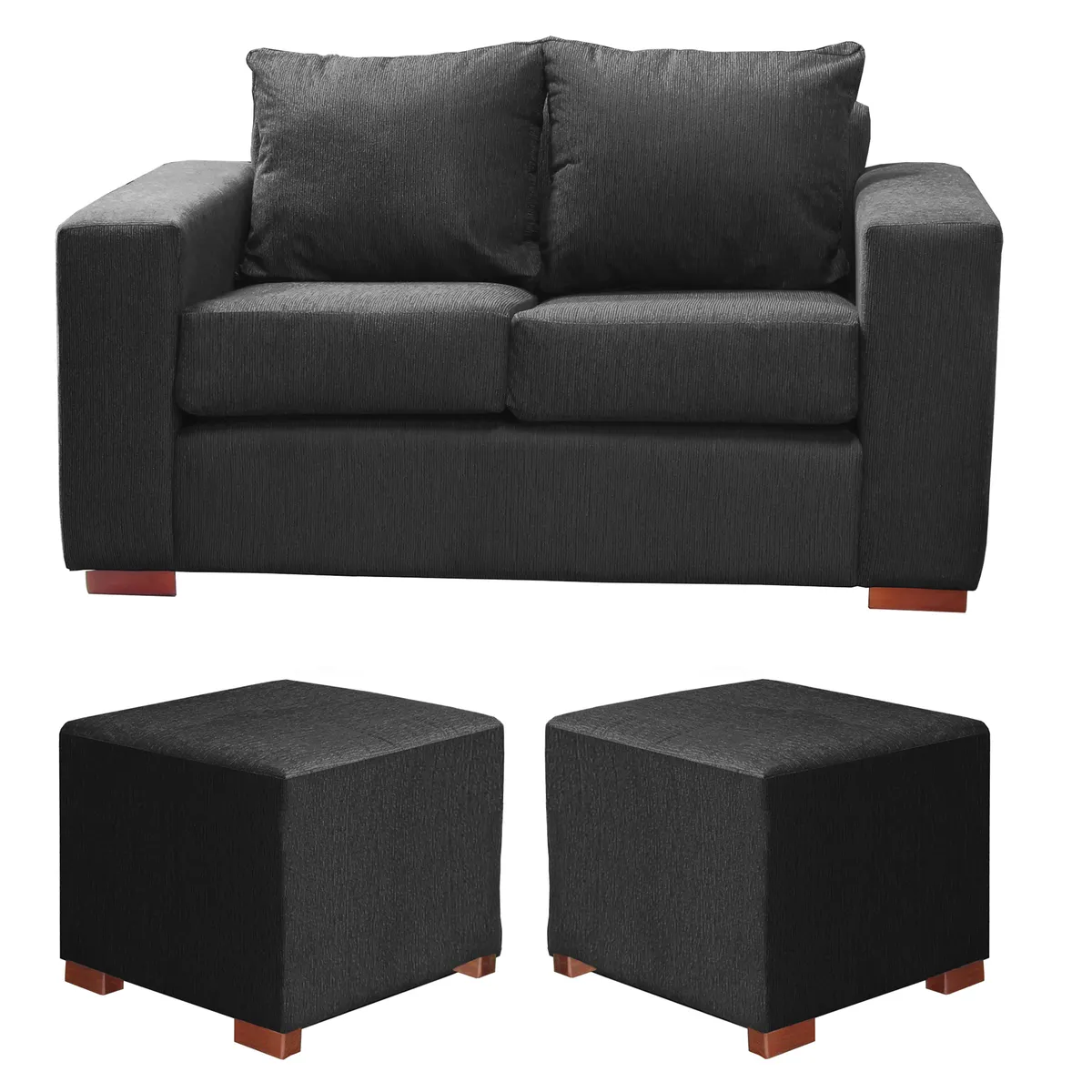 DKORA - Living City 2 Cuerpos+2 Pouf Calipso