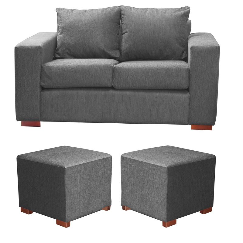 DKORA - Living City 2 Cuerpos+2 Pouf Calipso