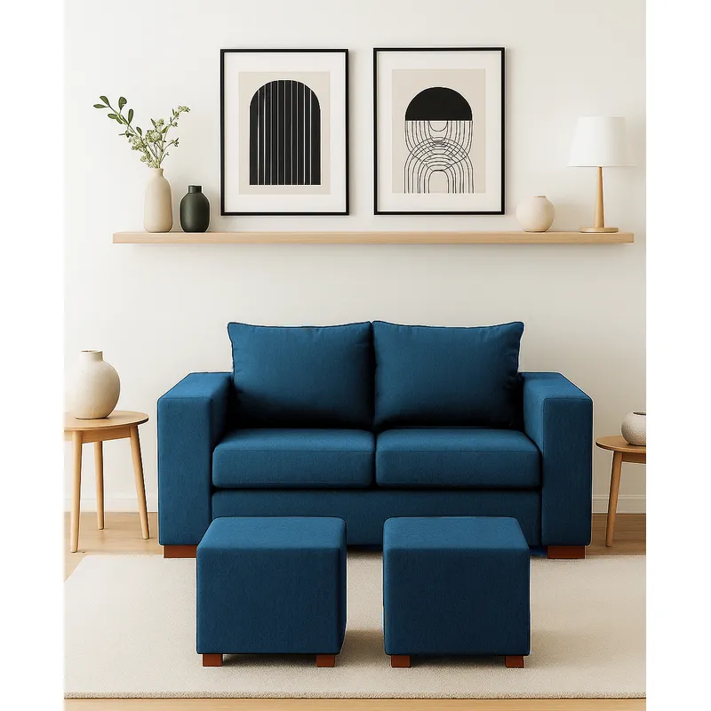 DKORA - Living City 2 Cuerpos+2 Pouf Calipso