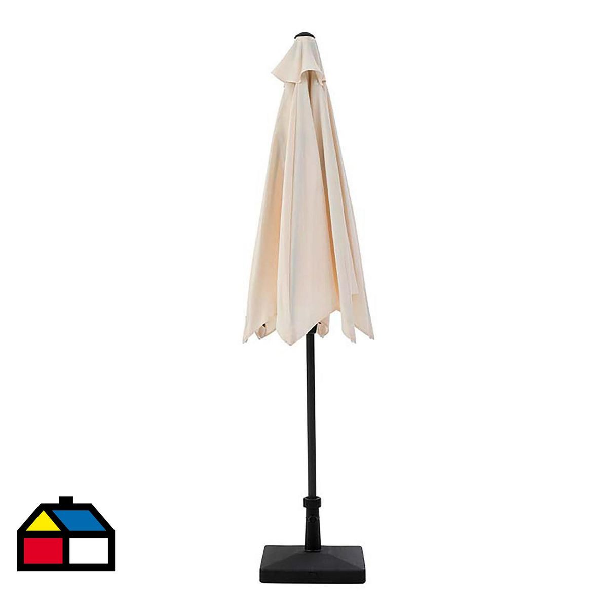 VEKKAHOME - Quitasol Galicia con Base Acero 2.7x2.4 metros Beige