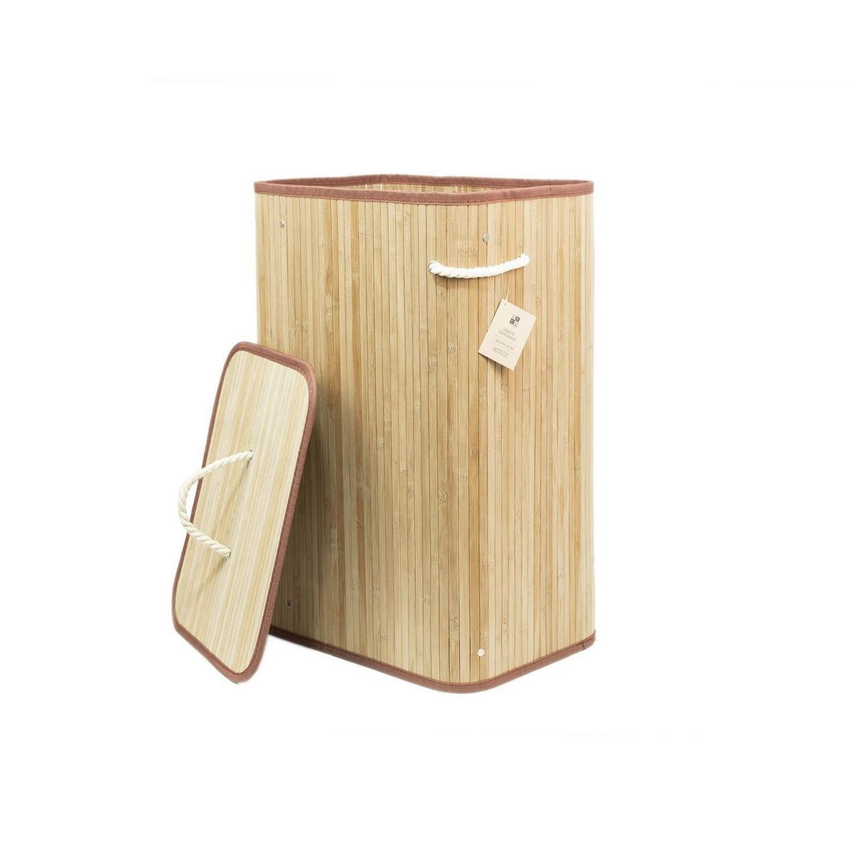 DECO EXPRESS - Canasto para Ropa Bamboo Café