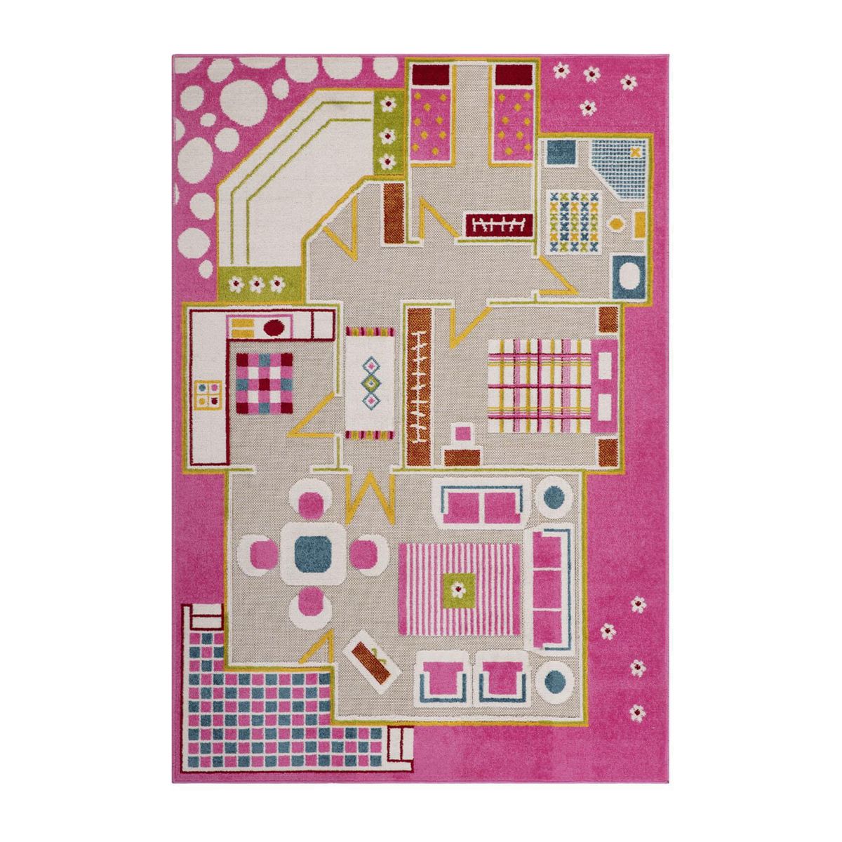 DIB - Alfombra Play Rug 57x120 cm Poliéster Rosa