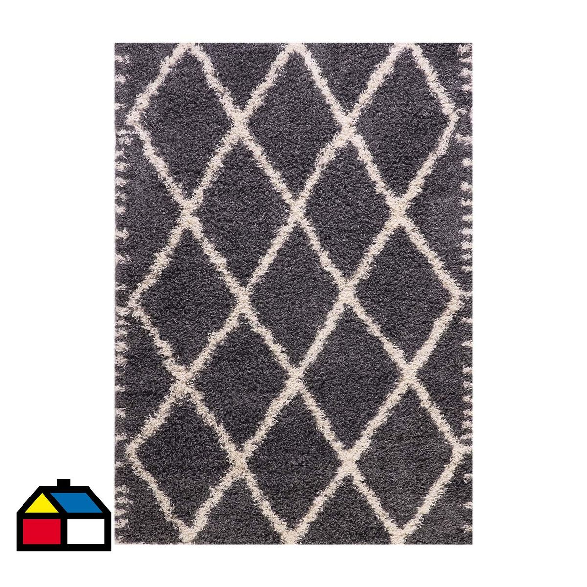 DIB - Alfombra shaggy design 150x220 cm 45 grey