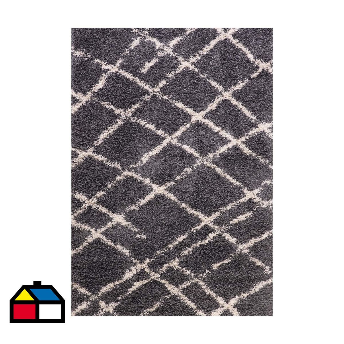 DIB - Alfombra shaggy design 150x220 cm 1381 grey