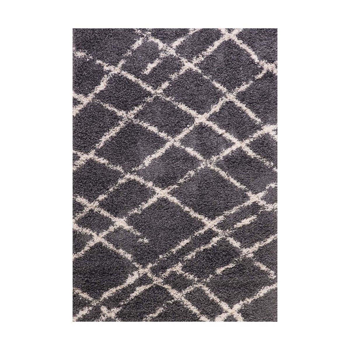 DIB - Alfombra shaggy design 150x220 cm 1381 grey
