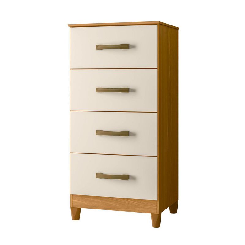 VEKKAHOME - Cómoda 4 Cajón(es) Porto 50x105x40 cm Blanco