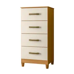 VEKKAHOME - Cómoda 4 Cajón(es) Porto 50x105x40 cm Blanco