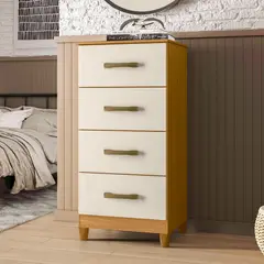 VEKKAHOME - Cómoda 4 Cajón(es) Porto 50x105x40 cm Blanco
