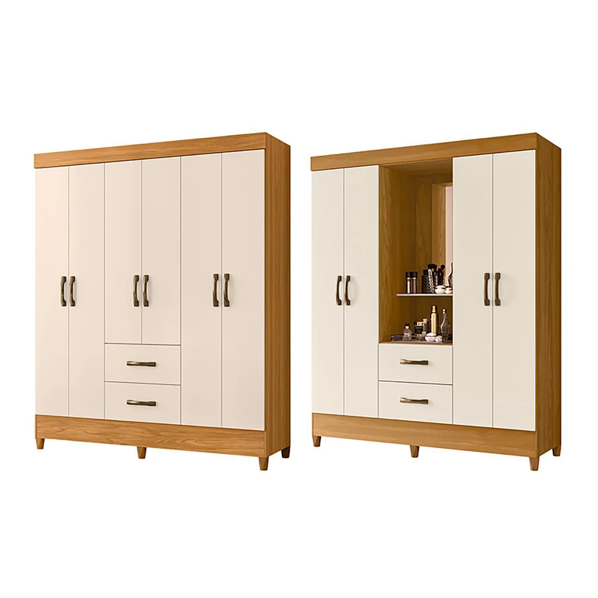 VEKKAHOME - Combo closet 6 puertas+4 puertas Porto-Reus