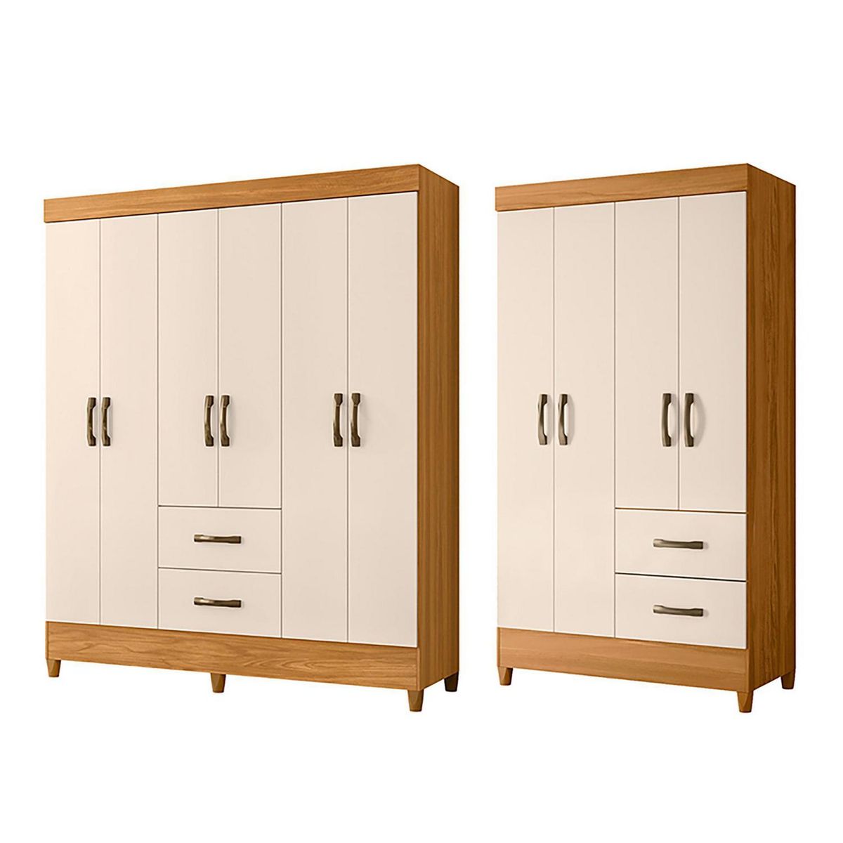 VEKKAHOME - Combo closet 6 puertas+4 puertas Porto