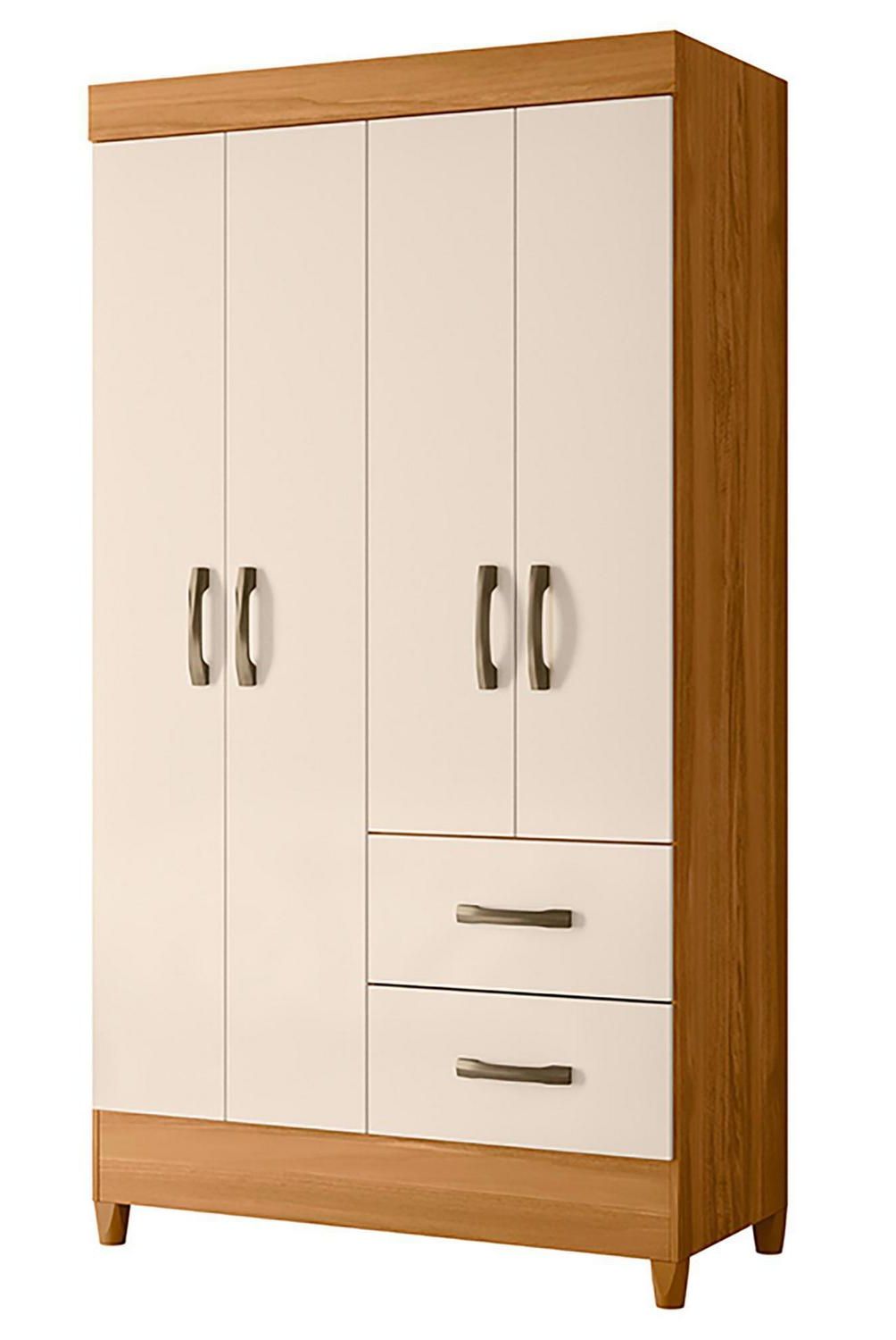 VEKKAHOME - Clóset Porto 6 Puerta(s) 2 Cajón(es) 6 Repisa(s) 47x181x98 cm Blanco