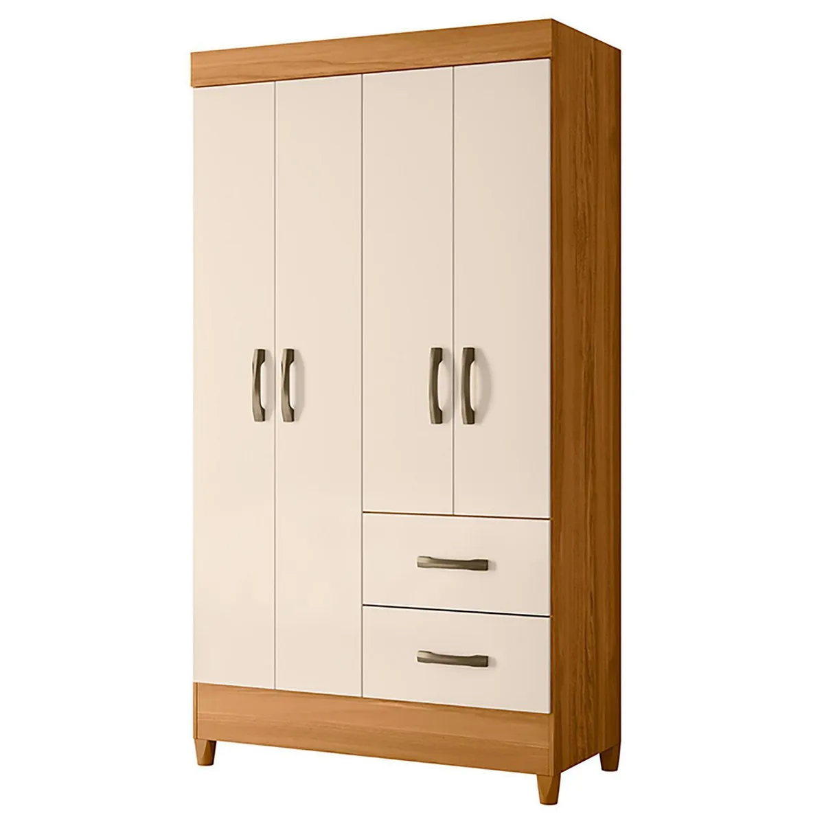 VEKKAHOME - Clóset Porto 6 Puerta(s) 2 Cajón(es) 6 Repisa(s) 47x181x98 cm Blanco