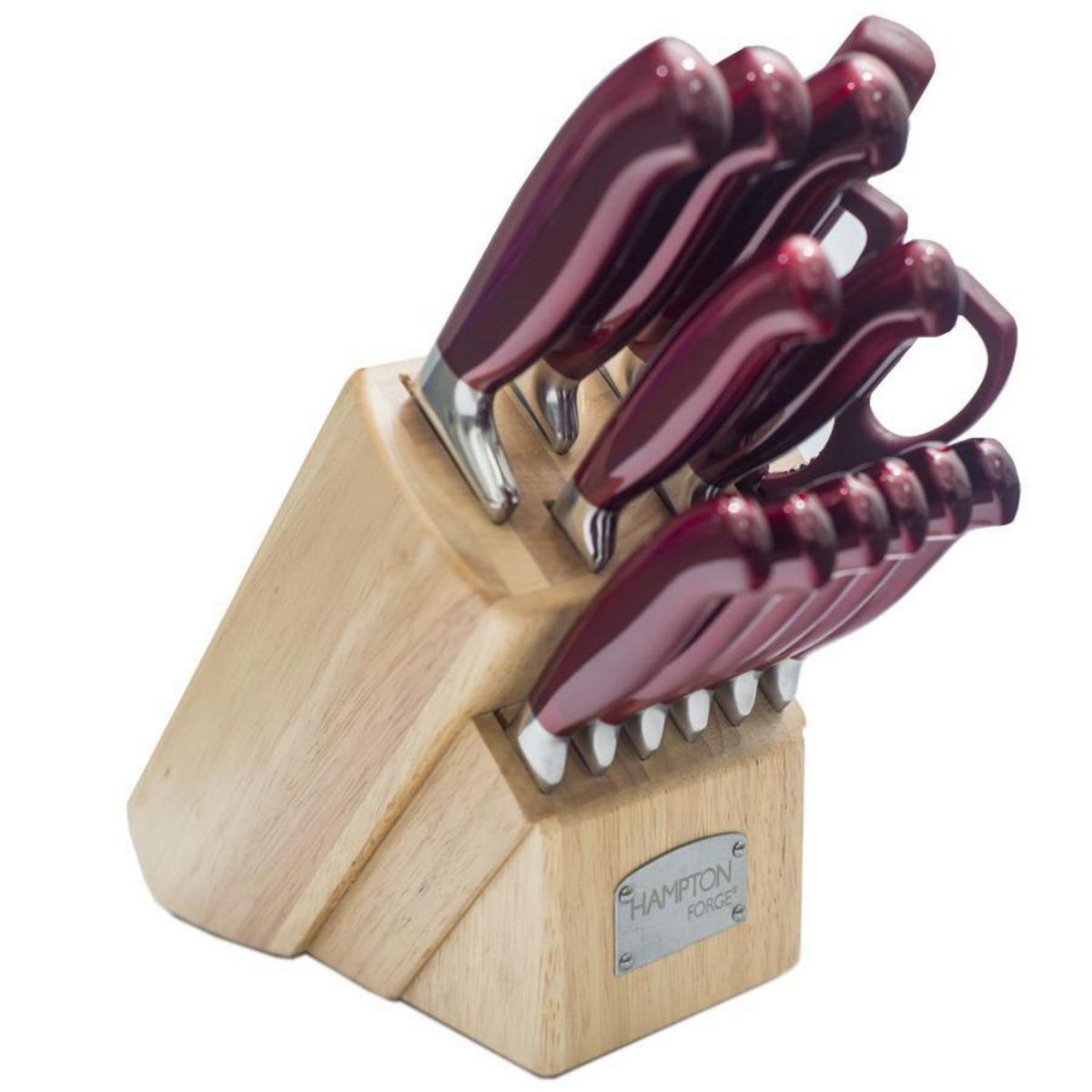 HAMPTON FORGE - Set de 14 Cuchillos Hampton Forge Argentum Inoxidable con Block