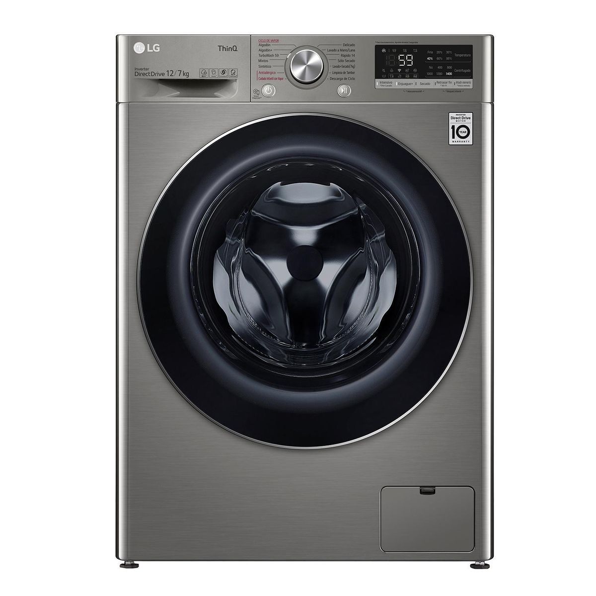 LG - Lavadora Secadora 12/7 kg Platinum
 WD12VVC4S6C