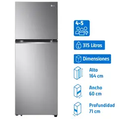 LG - Refrigerador Top Freezer No Frost 315 Litros VT32BPP