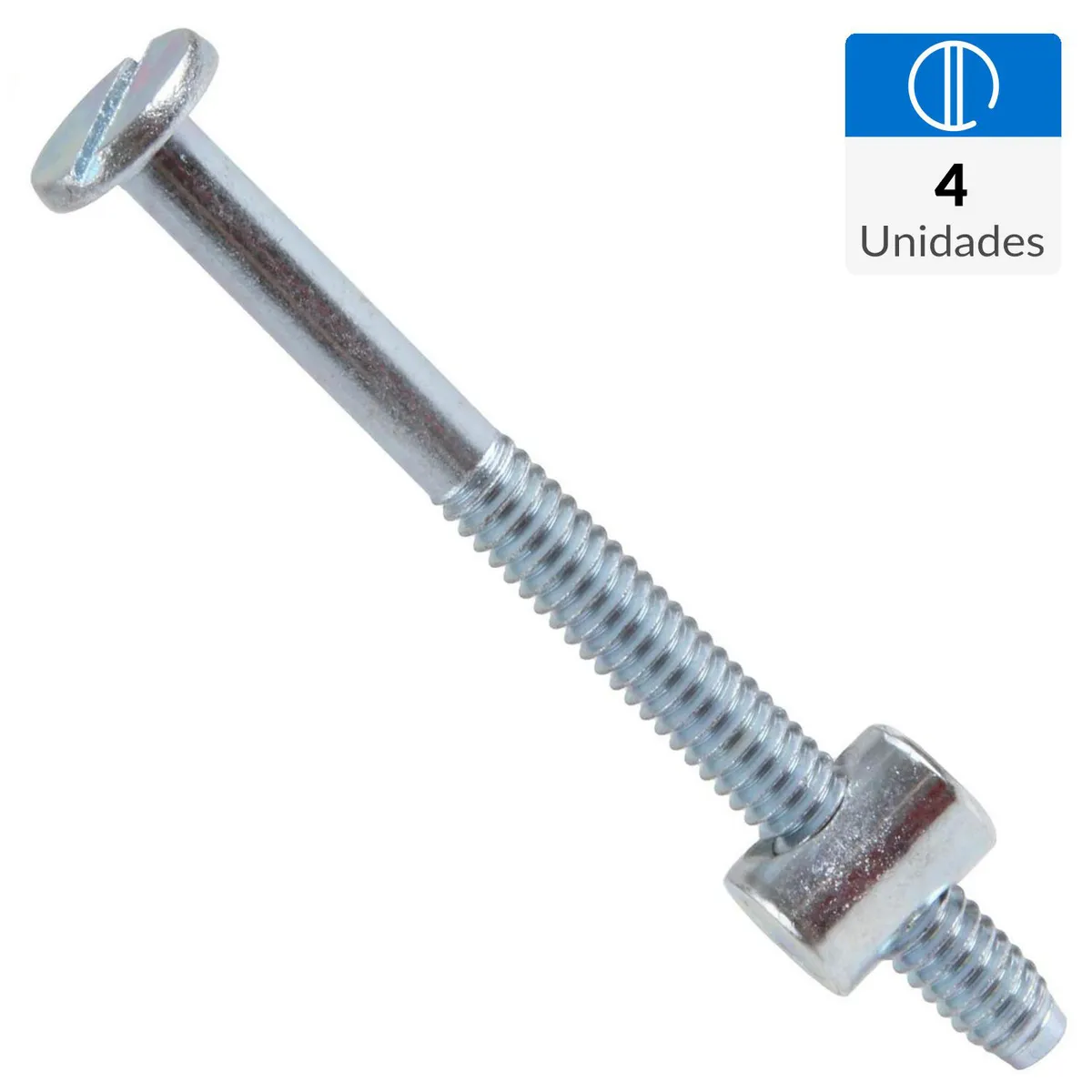 RH - Perno parafuso 1/4" x 3" 4 unidades