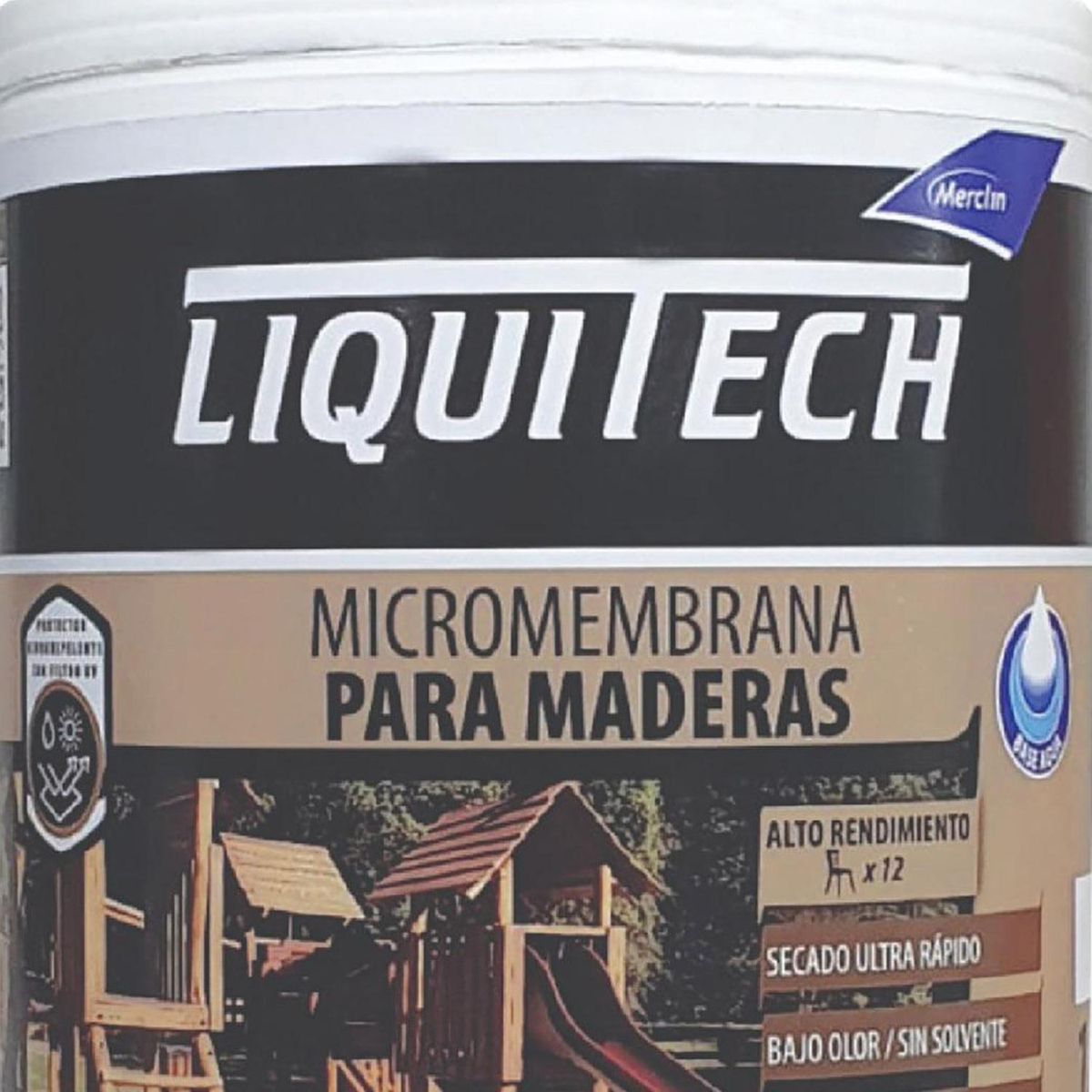 MERCLIN - Pintura para Maderas Micromembrana Satinado 1 l natural