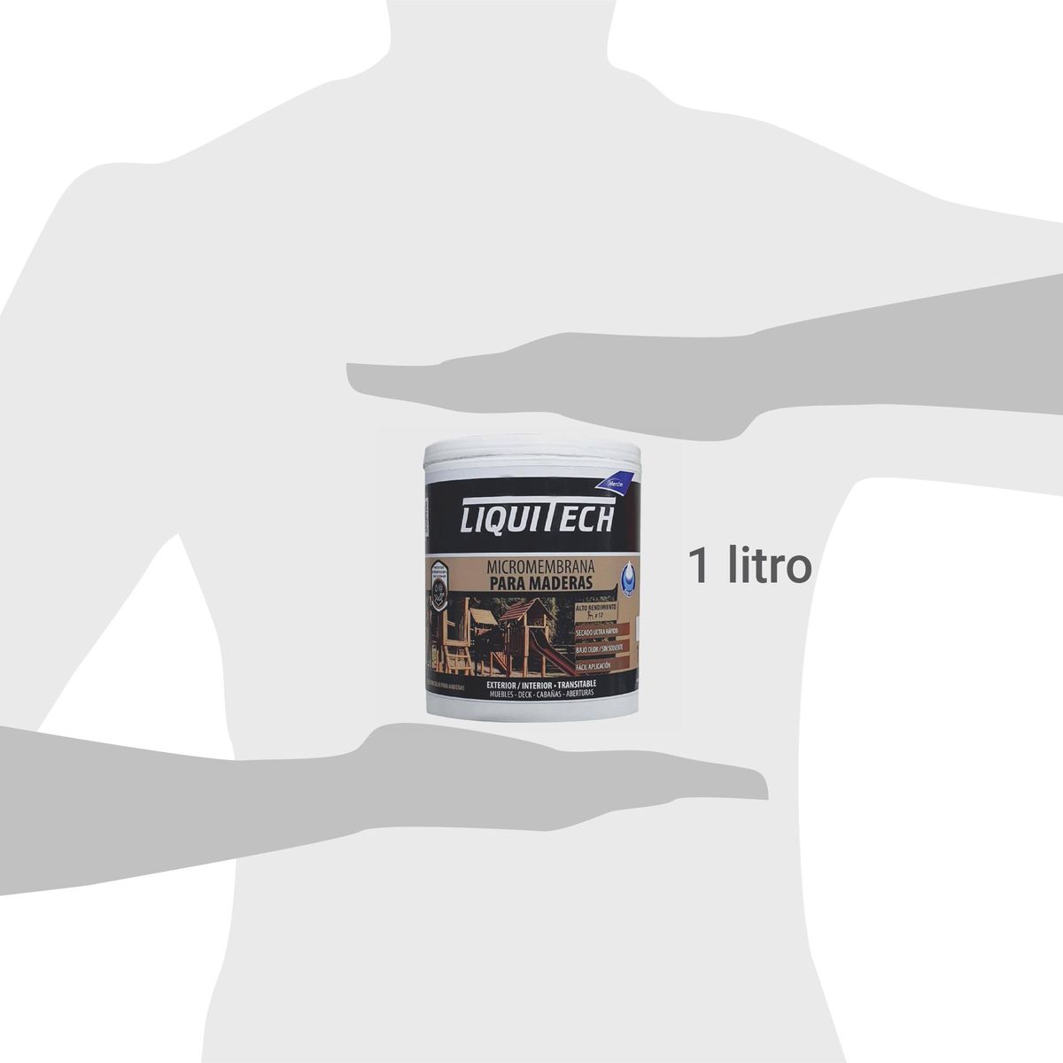 MERCLIN - Pintura para Maderas Micromembrana Satinado 1 l cristal