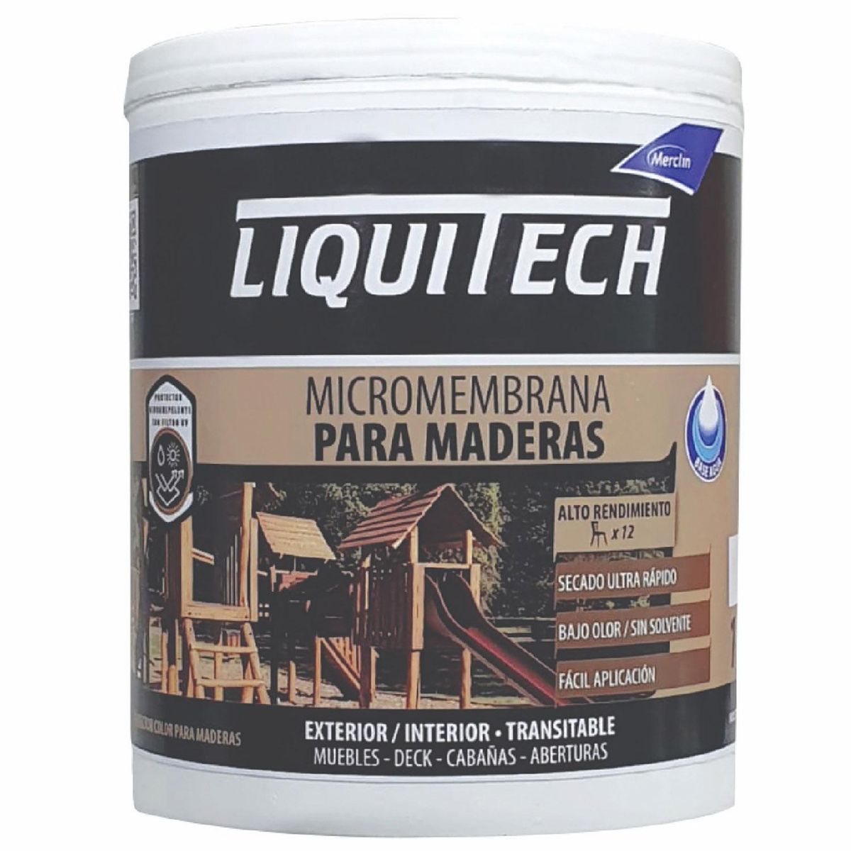 MERCLIN - Pintura para Maderas Micromembrana Satinado 1 l cedro