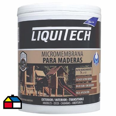 Pintura para maderas micromembrana base agua int ext 1L caoba