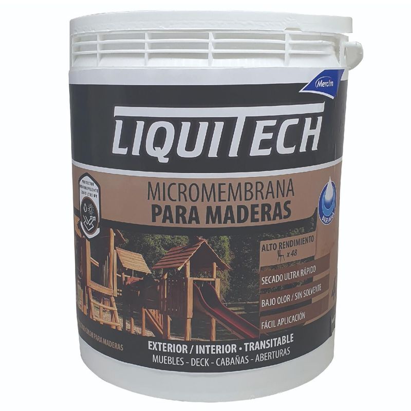 MERCLIN - Pintura para Maderas Micromembrana Satinado 4 l caoba