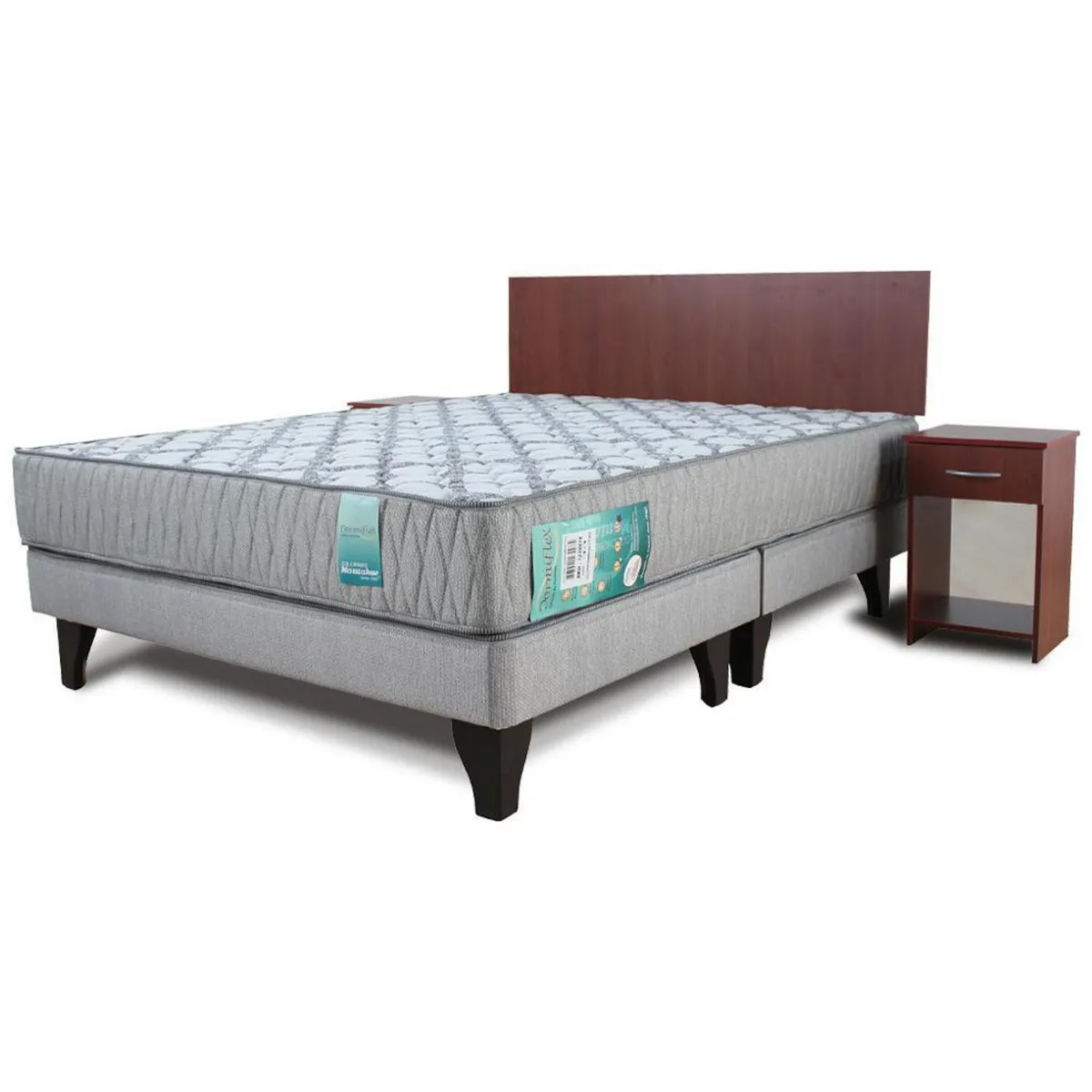 MANTAHUE - Combo Dormiflex 2 plazas 2 veladores + respaldo