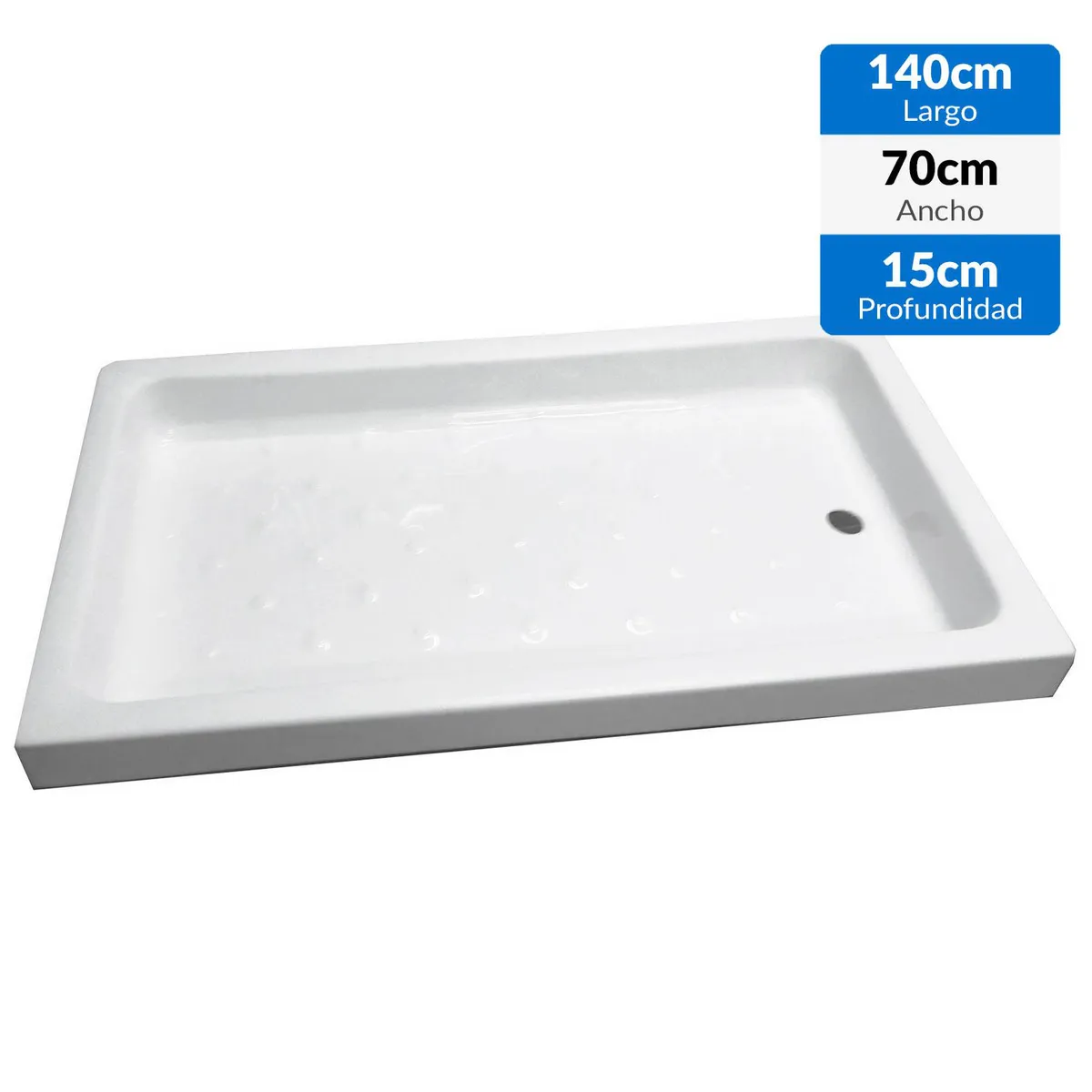 NORGLAS - Receptáculo 140cm x 70cm x 15cm metacrilato reforzado antonia