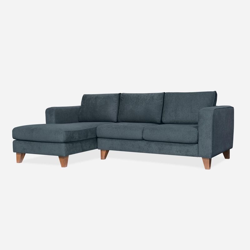 ROSEN - Sofá seccional Tela/Madera