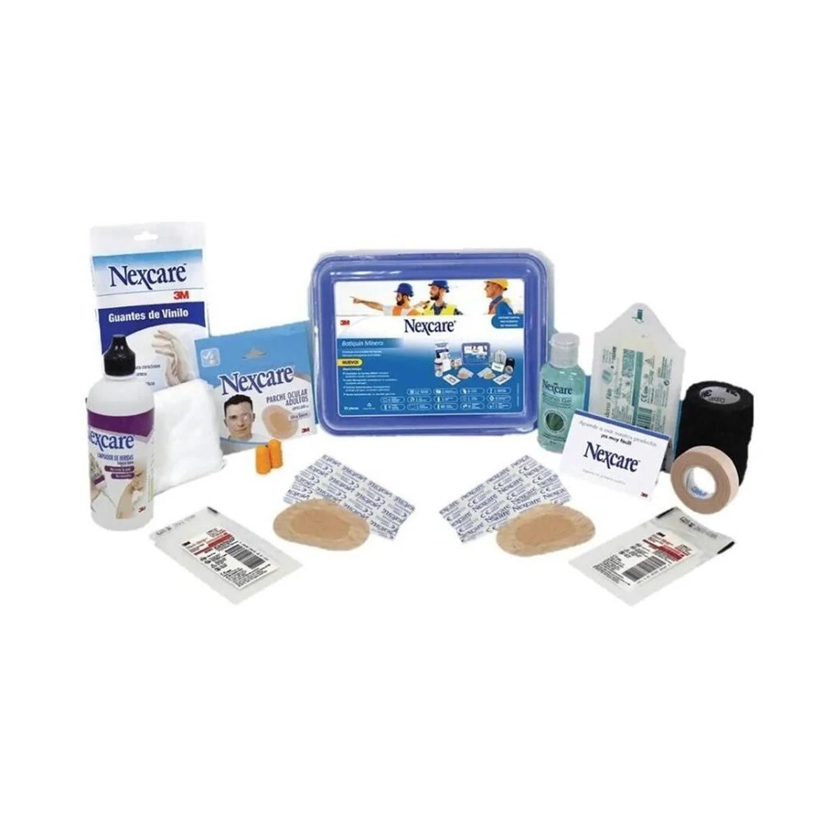 NEXCARE - Botiquín Primeros Auxilios Minero Pro 92 Piezas