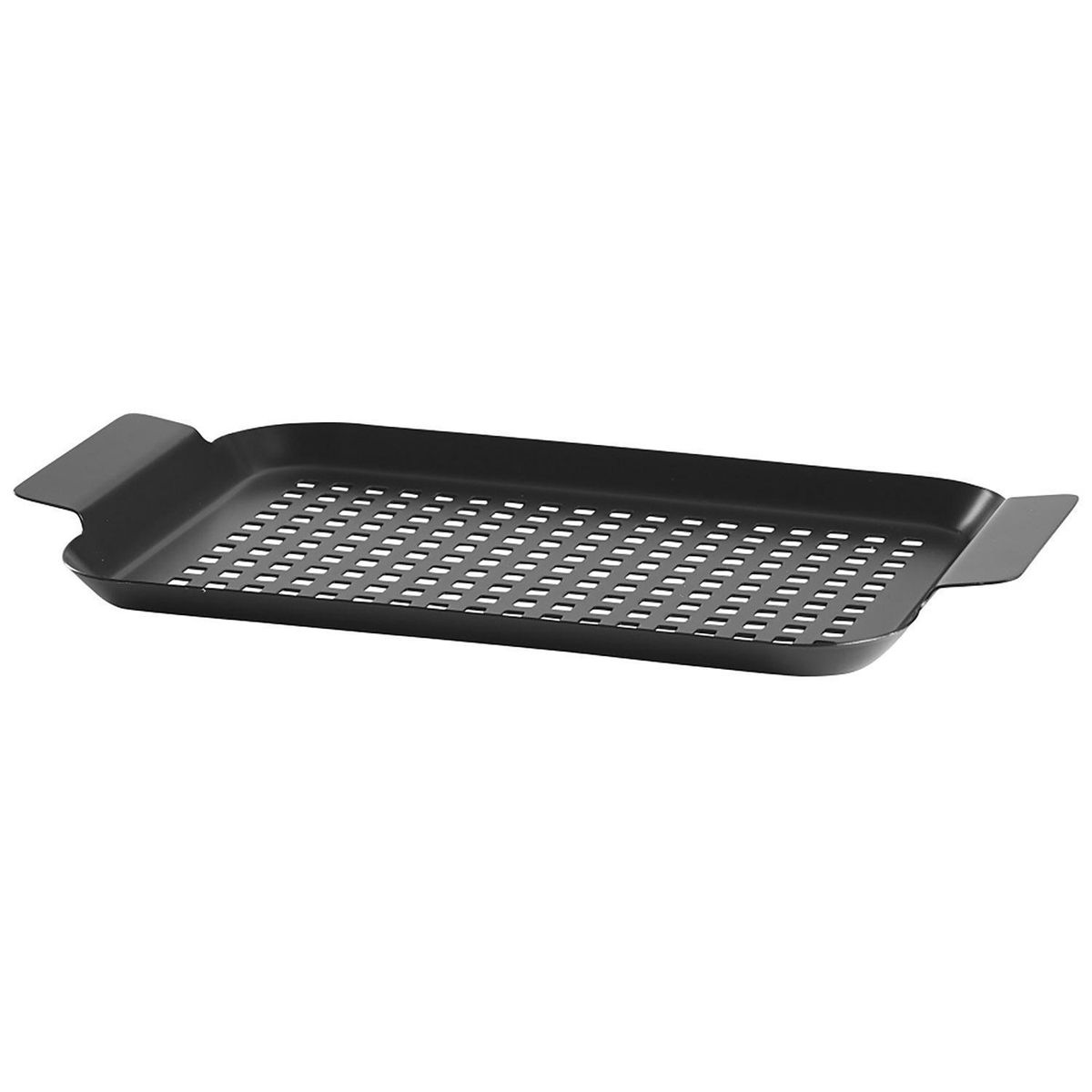 DANGRILL - Bandeja metálica negra antiadherente para parrilla 33,8x18,8x1,8cm