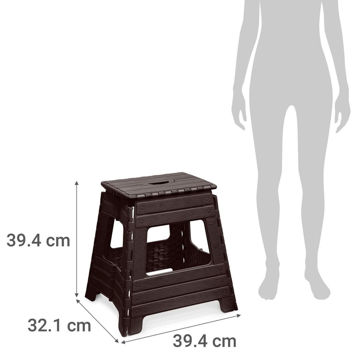 REYPLAST - Banco Roble Marrón 39.4x32.1x38.8 cm